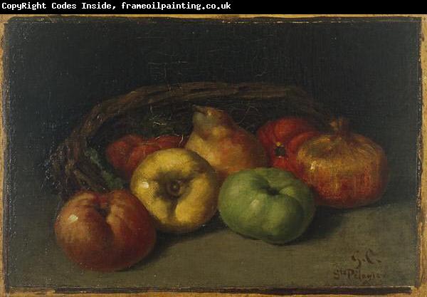 Gustave Courbet Still Life with Apples, Pear, and Pomegranates